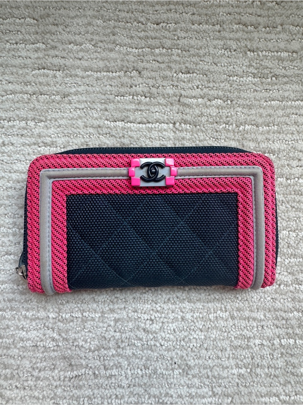 (Auth) RARE Chanel Fluo Boy Wallet - Limited Edition